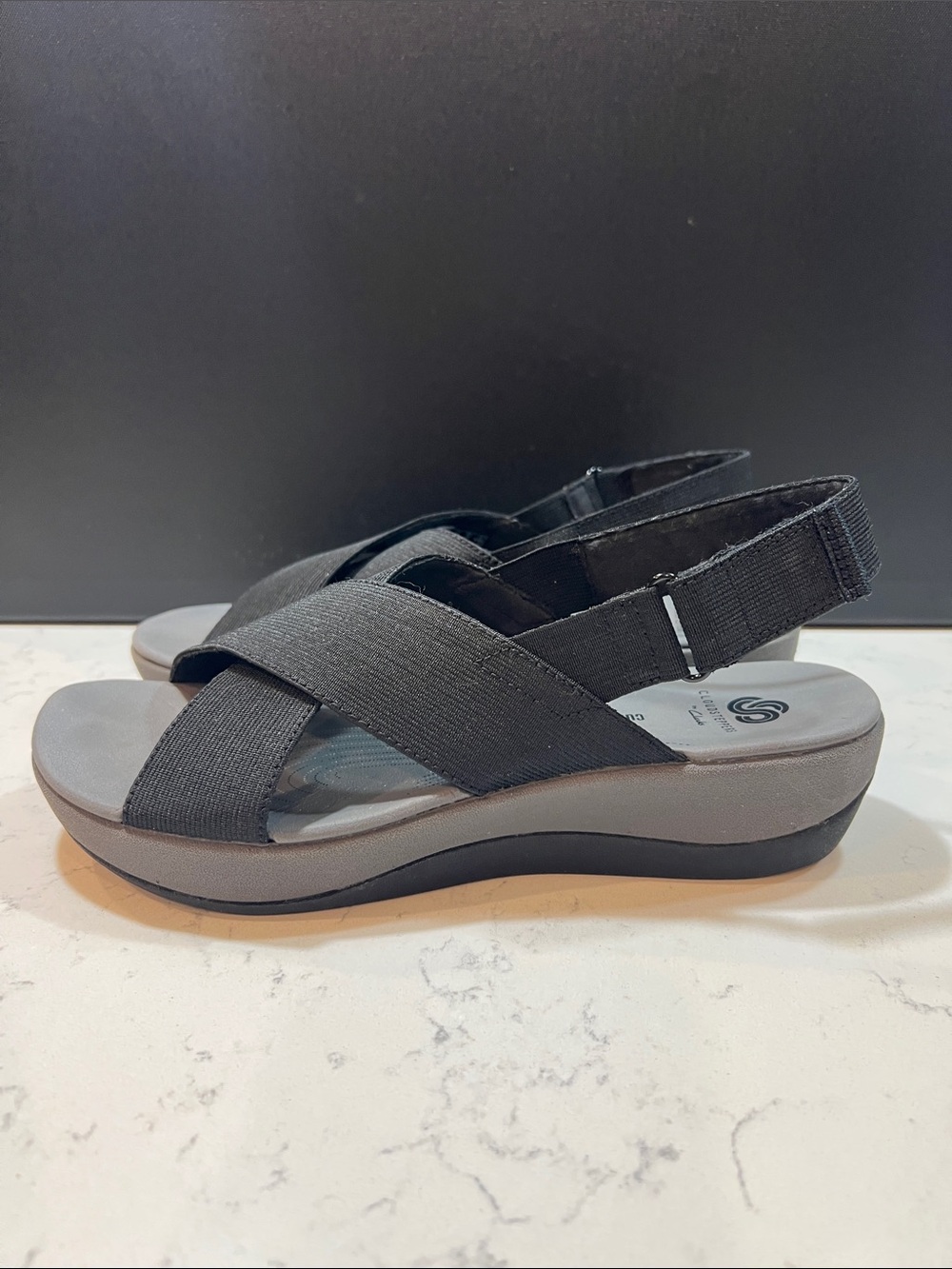 Clarks Cloudstepper Black Arla Kaydin Sandals Size 8 - Picture 8 of 16